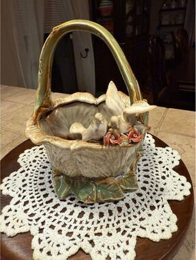 11.  Tii Collections ceramic flower basket.